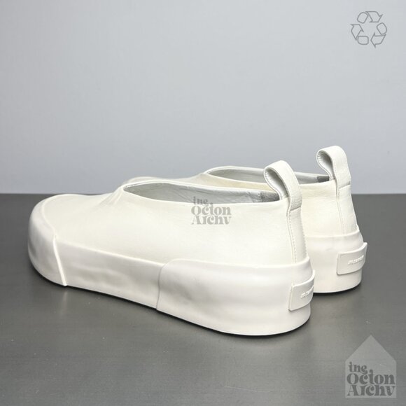 Men Size 11 Jil Sander Off-White Leather Slip On Sneaker J32WS0031277  Pre-Owned - Picture 2 of 14
